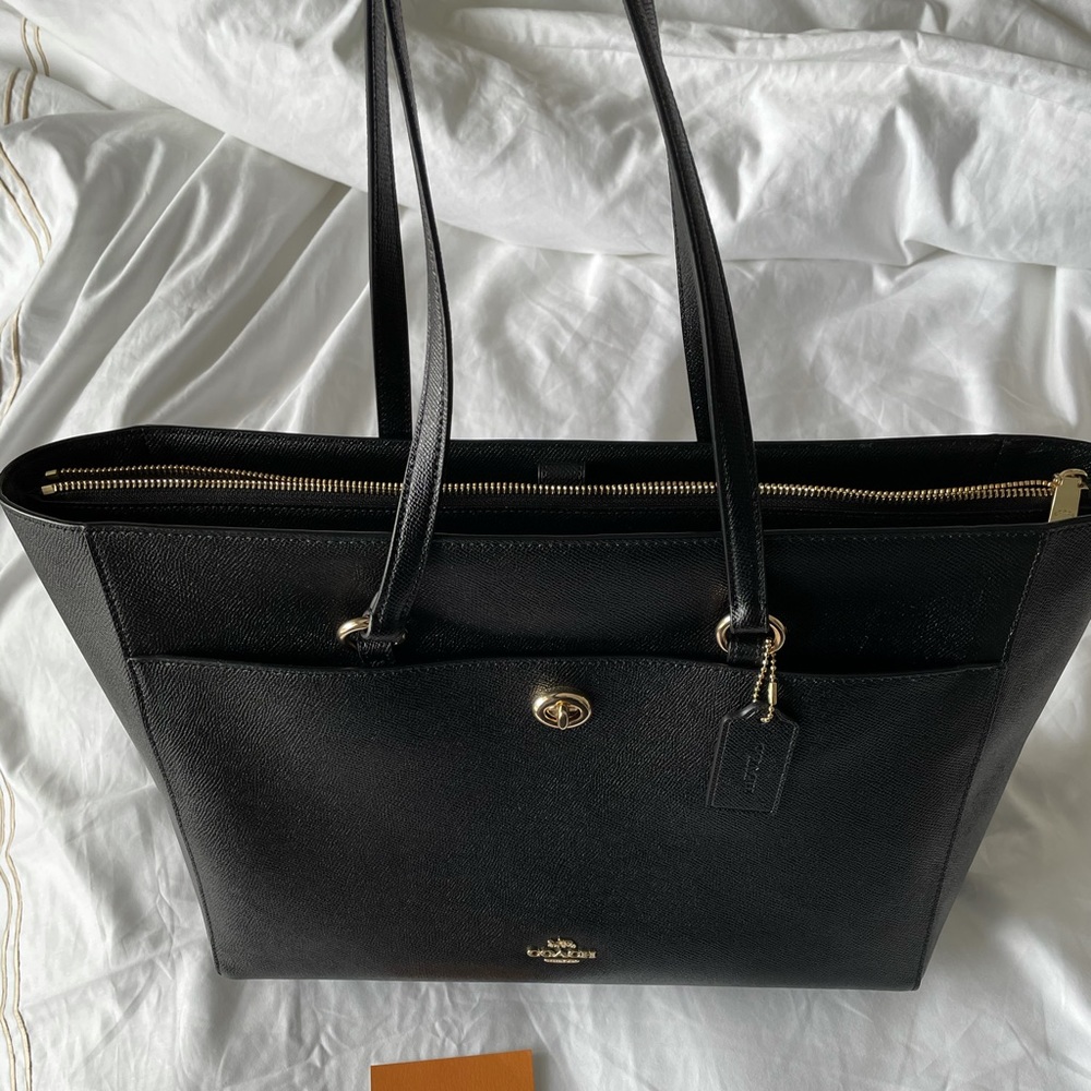 Coach Folio Leather Work Tote